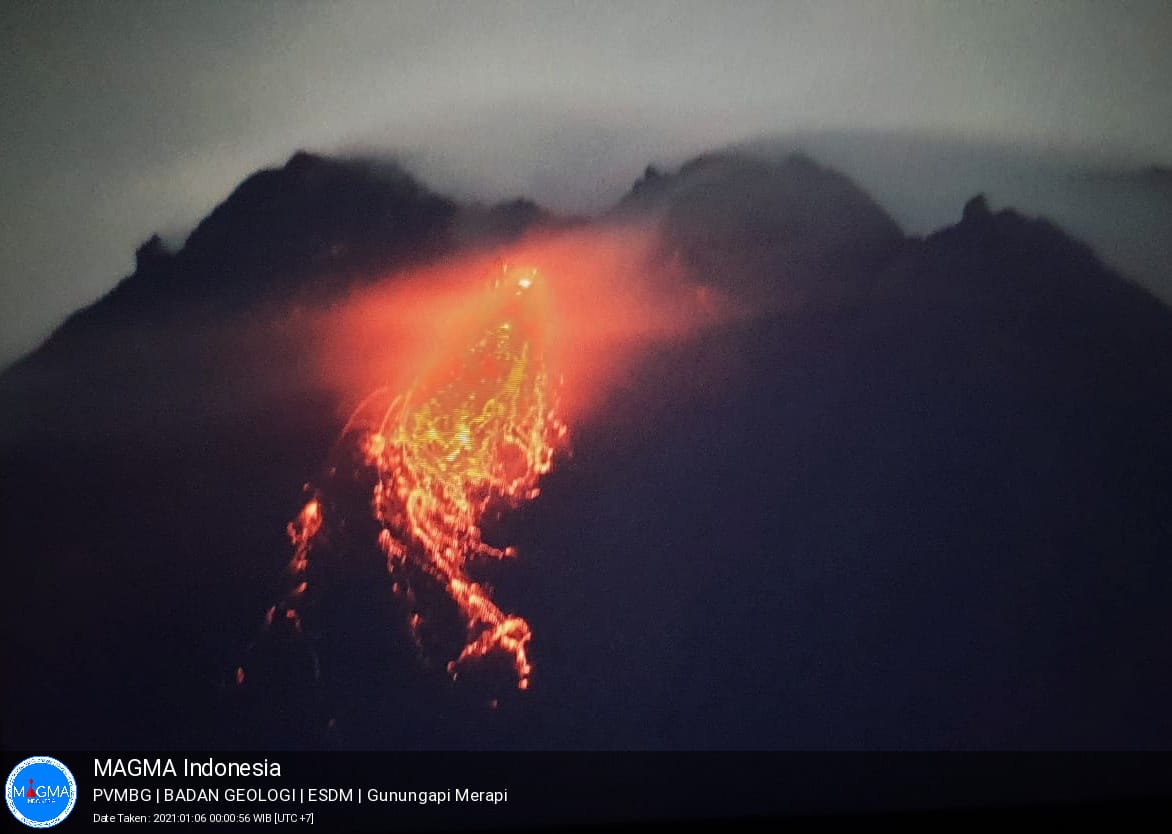 Gunung Merapi, Selasa (5/1/2021). (dok.BPPTKG)