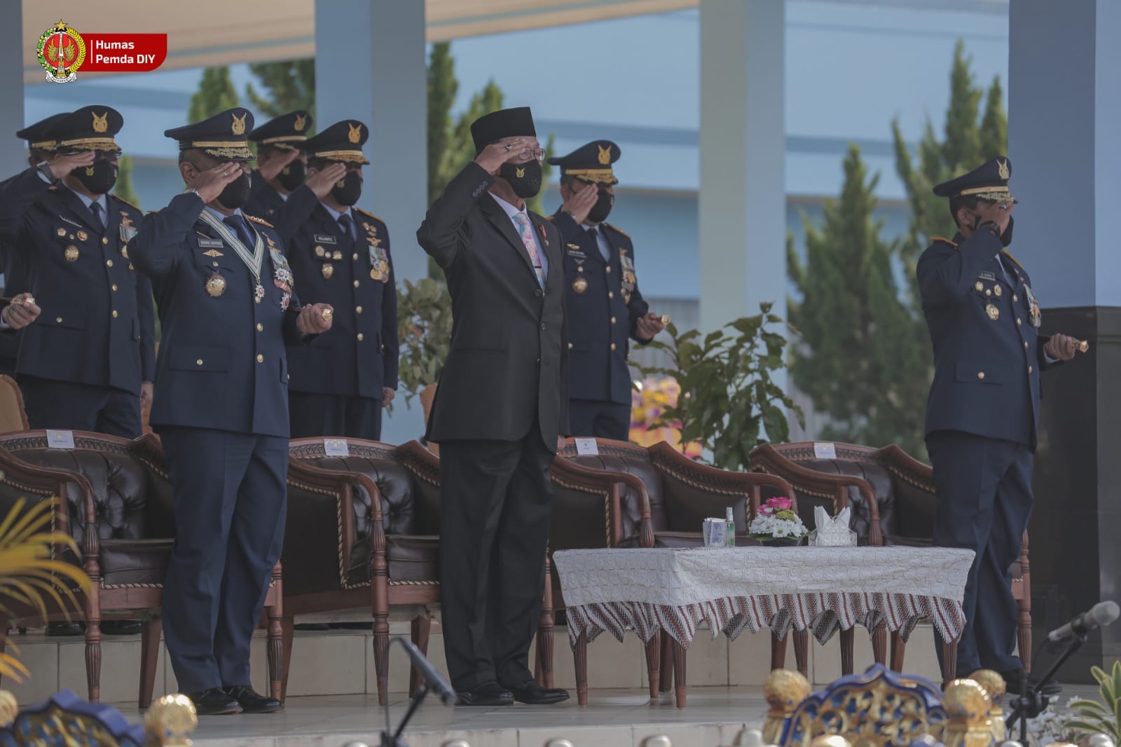 Suasana upacara HUT TNI AU (dok. Pemda DIY)
